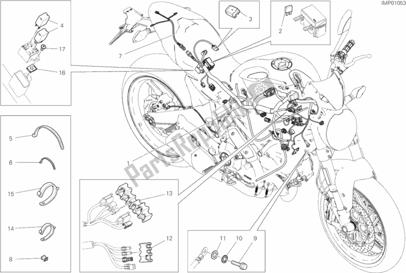 Todas las partes para Arnés De Cableado de Ducati Monster 797 Plus 2019